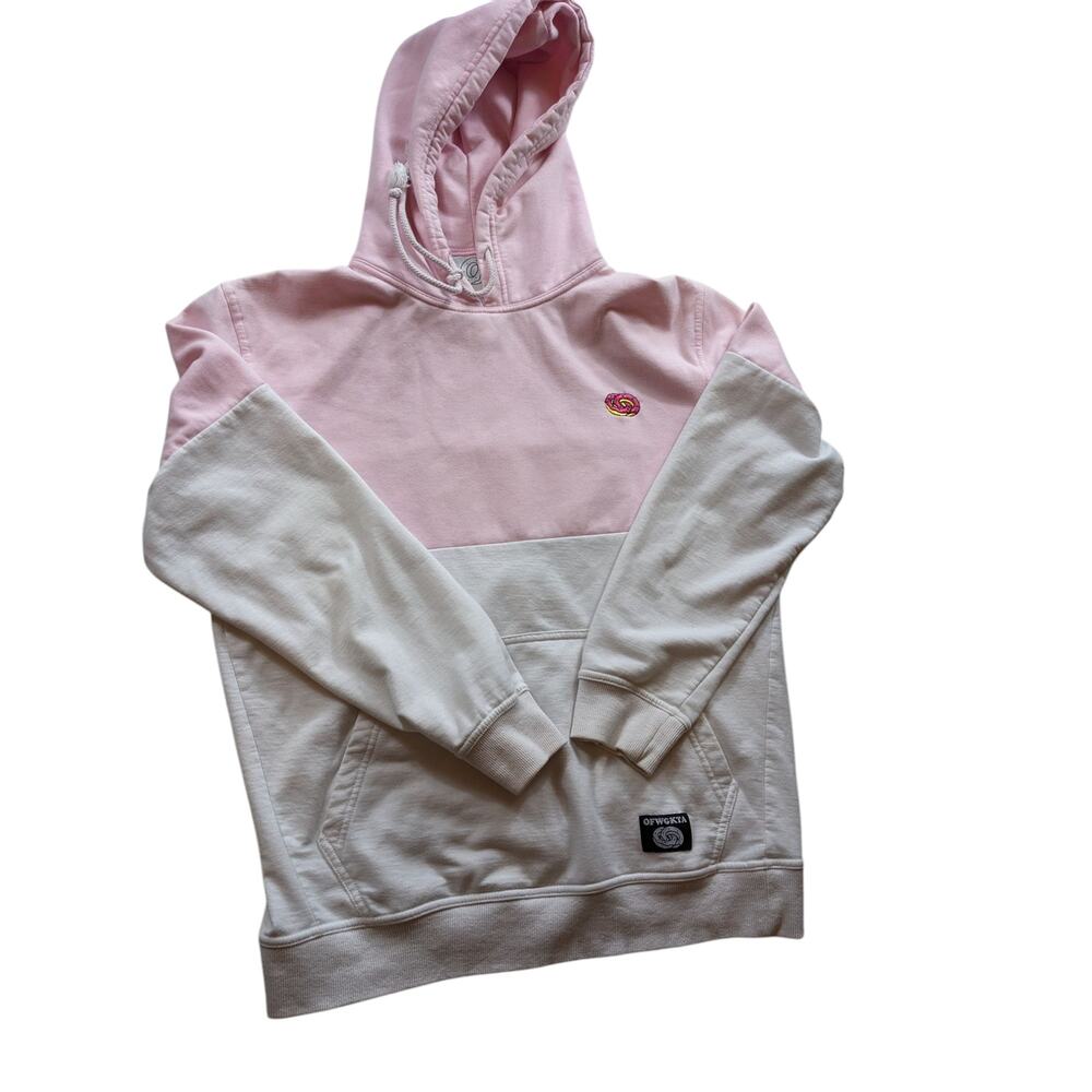 OFWGKTA Hoodie Mens Large Colorblock Streetwear Odd Future Donut Logo Sweatshirt